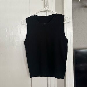 J. Crew 100% Black Cashmere Sleeveless Knit Top / Sweater Vest